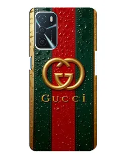 Чохол для OPPO A16 з картинкою «Gucci — фірмова смуга та золото»