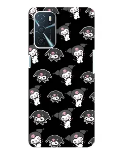 Чохол для OPPO A16 з картинкою «Чорний паттерн Kuromi»