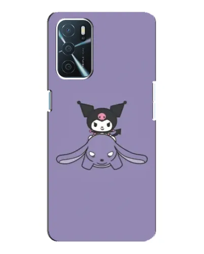 Чохол для OPPO A16 з картинкою «Kuromi на ліловому фоні»