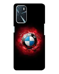 Чехол для OPPO A16 с картинкой «Логотип BMW — вспышка»