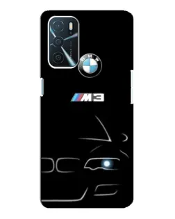 Чехол для OPPO A16 с картинкой «Минималистичный принт BMW M3»