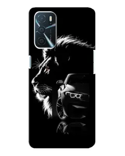 Чехол для OPPO A16 с картинкой «BMW и лев»