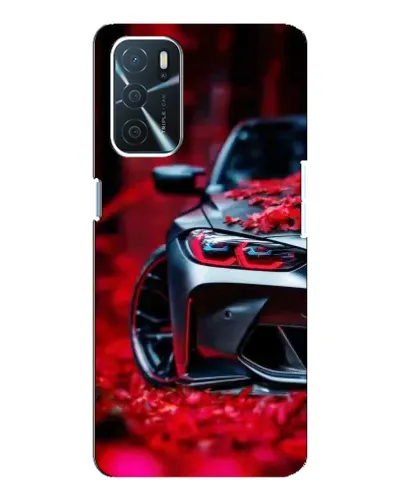 Чехол для OPPO A16 с картинкой «Спортивная BMW и цветы» Чехол для OPPO A16 с картинкой «Спортивная BMW и цветы»
