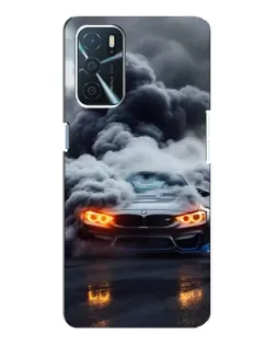 Чехол для OPPO A16 с картинкой «BMW в дыму»