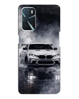 Чехол для OPPO A16 с картинкой «BMW сквозь туман»