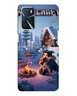 Чохол для OPPO A16 з картинкою «Зимовий Minecraft»
