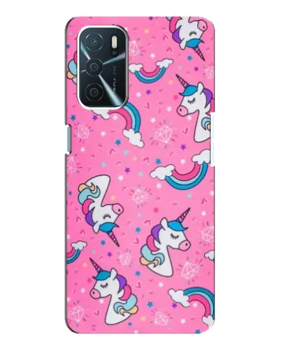Чехол для OPPO A16 с картинкой «Unicorn паттерн розовый» Чехол для OPPO A16 с картинкой «Unicorn паттерн розовый»