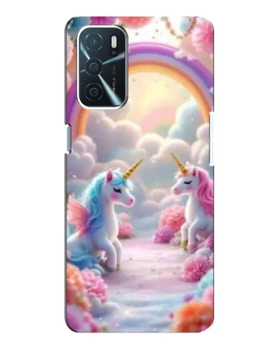 Чехол для OPPO A16 с картинкой «Радуга и единороги» Чехол для OPPO A16 с картинкой «Радуга и единороги»