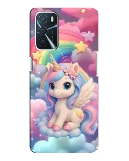 Чехол для OPPO A16 с картинкой «Маленький единорог»