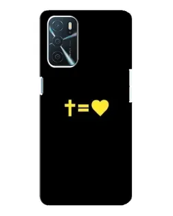 Чохол для OPPO A16 з картинкою «Серце та Хрест»