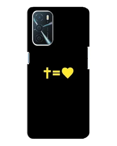 Чохол для OPPO A16 з картинкою «Серце та Хрест»