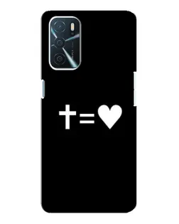 Чохол для OPPO A16 з картинкою «Хрест та Серце»