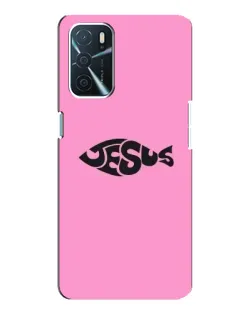 Чохол для OPPO A16 з картинкою «Рожевий символ Jesus»