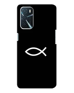 Чехол для OPPO A16 с картинкой «Символ рыбы Jesus»