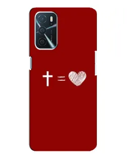 Чехол для OPPO A16 с картинкой «Уравнение любви»