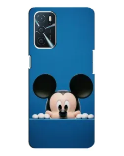 Чехол для OPPO A16 с картинкой «Микки выглядывает»