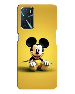 Чехол для OPPO A16 с картинкой «Микки на желтом»