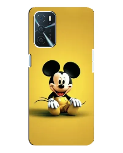 Чехол для OPPO A16 с картинкой «Микки на желтом»