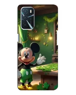 Чехол для OPPO A16 с картинкой «Микки в мастерской»