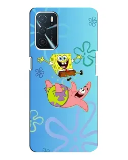 Чехол для OPPO A16 с картинкой «Спанч Боб и Патрик»