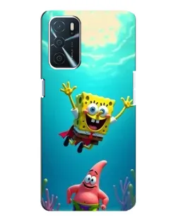 Чехол для OPPO A16 с картинкой «Спанч Боб под водой»