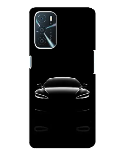 Чохол для OPPO A16 з картинкою «Силует Tesla Night»
