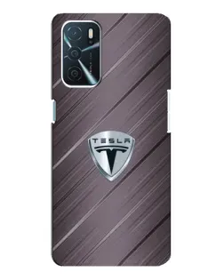 Чохол для OPPO A16 з картинкою «Металева текстура Tesla»