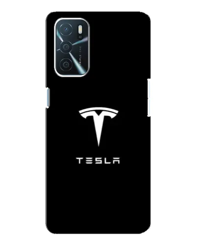 Чохол для OPPO A16 з картинкою «Tesla White Logo»