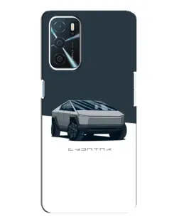Чохол для OPPO A16 з картинкою «Сріблястий Cybertruck Tesla»