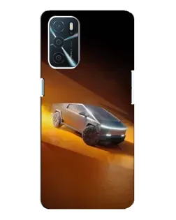 Чохол для OPPO A16 з картинкою «Cybertruck у пустелі»