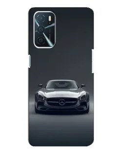 Чехол для OPPO A16 с картинкой «Mercedes на черном»