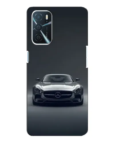 Чехол для OPPO A16 с картинкой «Mercedes на черном»