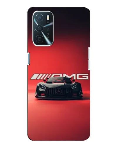 Чехол для OPPO A16 с картинкой «Mercedes AMG — красная линия»