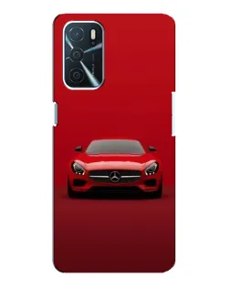 Чехол для OPPO A16 с картинкой «Красный Mercedes AMG»