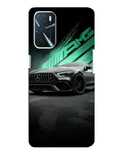 Чехол для OPPO A16 с картинкой «Темный Mercedes AMG»