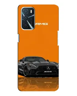 Чехол для OPPO A16 с картинкой «Оранжевый Mercedes AMG»