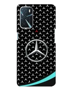 Чехол для OPPO A16 с картинкой «Mercedes — бирюзовый акцент»