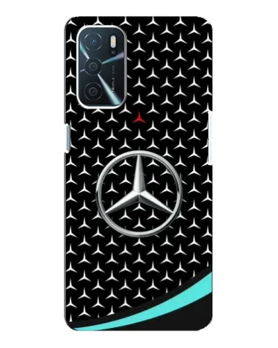 Чехол для OPPO A16 с картинкой «Mercedes — бирюзовый акцент»