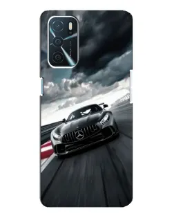 Чехол для OPPO A16 с картинкой «Гоночный Mercedes AMG»