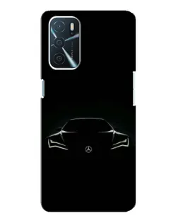 Чехол для OPPO A16 с картинкой «Mercedes — силуэт авто»
