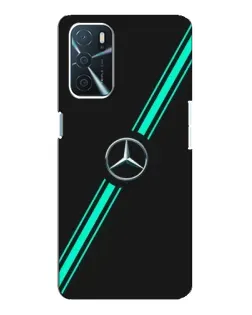 Чехол для OPPO A16 с картинкой «Спортивные линии Mercedes»