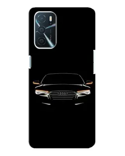 Чехол для OPPO A16 с картинкой «Audi — ночной контур»