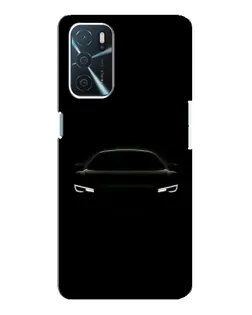 Чехол для OPPO A16 с картинкой «Взгляд Audi в темноте»