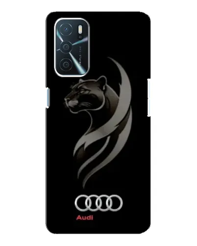 Чехол для OPPO A16 с картинкой «Графика — пантера и Audi»