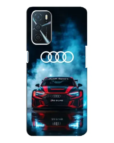 Чехол для OPPO A16 с картинкой «Audi Sport — неон»