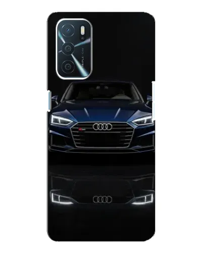 Чехол для OPPO A16 с картинкой «Audi — ночное отражение»