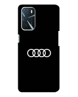 Чехол для OPPO A16 с картинкой «Audi White Logo»