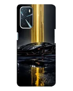 Чехол для OPPO A16 с картинкой «Ночной Lamborghini драйв»