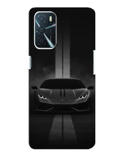 Чехол для OPPO A16 с картинкой «Lamborghini симметрия дорог»