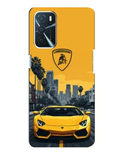 Чехол для OPPO A16 с картинкой «Желтый Lamborghini город» Чехол для OPPO A16 с картинкой «Желтый Lamborghini город»
